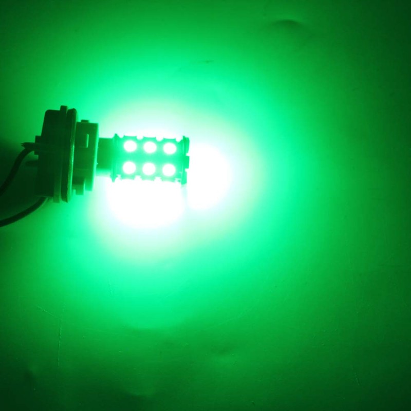 QasimLed DC 12V Green P21W 1156 BA15S 27SMD 5050 LED