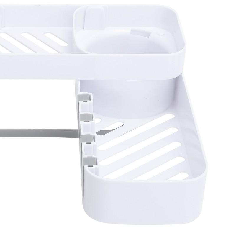 No Drilling Corner Shower Shelf Wall Mounted Bathroom Storage Rack