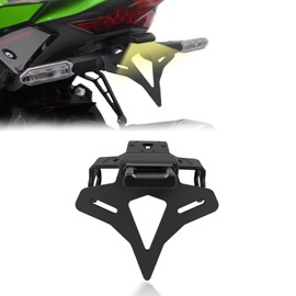 for ZX-6R zx6r 2025 2024 Accessories Short Tail License Plate Frame with LED Light Motorcycle License Plate Frame Tail Combination Light