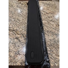 Casemaster Parallax Billiard/Pool Cue Case 600D Oxford Heavyweight Polyester Fabric and Padded Interior, Holds 2 Complete 2-Piece Cue (2 Butt/2 Shaft), Black with Black Trim