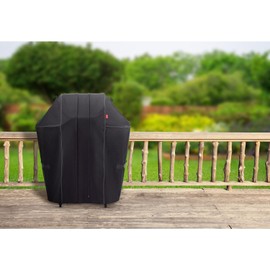 Coleman Revolution Heavy-Duty Cover for 2-Burner Grill, Weather-Resistant and Durable Polyester Grill Cover with Ventilation and Hook and Loop Closure for Propane Grills in Black