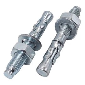 SKIR'CO Pack of 16 Wedge Anchors M10 x 70 mm, Metal Dowels, Bolt Anchors, Masonry Fixing, Concrete Expansion Anchor