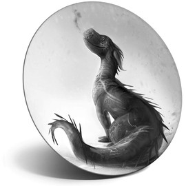 Destination Vinyl ltd Magnet for Refrigerator, Fridge BW - Cute Baby Dragon Kids Fun for Office, Cabinet and Whiteboard, Magnetic Stickers, 37961