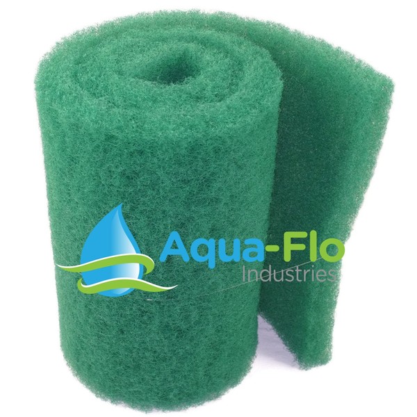 Aqua Flo 20"x 56"x 2" Green Coarse Bulk Filter Media Roll for Koi Pond, Waterfall Filters, & Skimmers