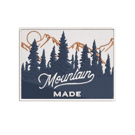 Mountain Made Forest Scene Embroidered Premium Patch DIY Iron-on or Sew-on Decorative Badge Emblem Vacation Souvenir Travel Gear Clothes Appliques Wildlife Explore Nature