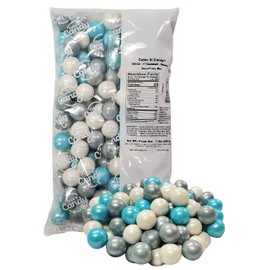 Christmas Snowflakes Gumballs Blue, White And Silver Winter Mix Fall Colors 2 Pounds - Holiday Candy