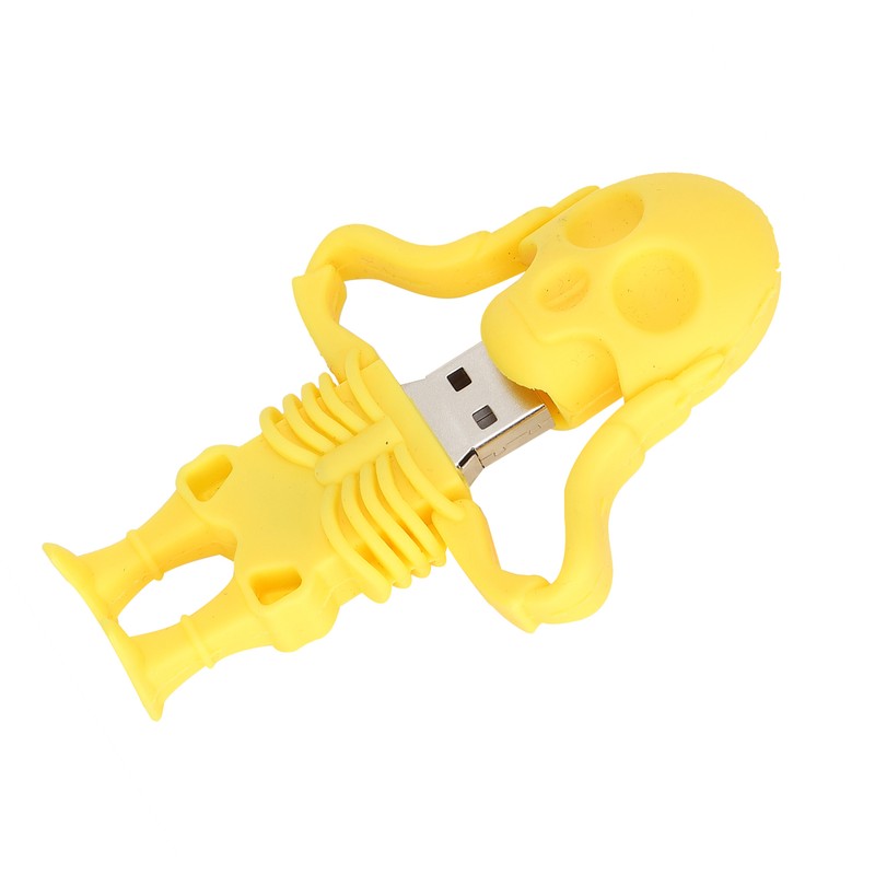 Cartoon U Disk Yellow Skull Appearance High Speed Bulk Storage