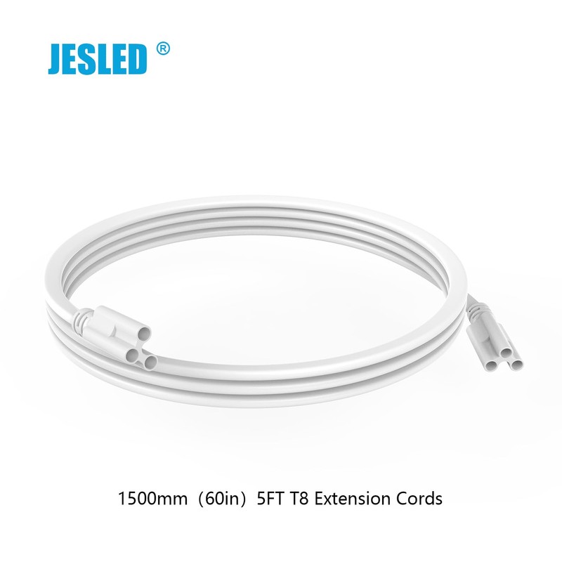 JESLED T5 T8 Extension Cords, 5ft Linkable Wire Cable Conenctor,