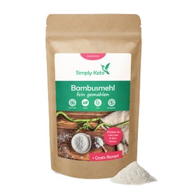 Simply Keto Bambusmehl aus Bambusfasern Lower Carb* - 300g fein gemahlen - Lower Carb* Mehl Alternative für Backwaren - Ideal für Lower Carb* & Ketogene Ernährung - Glutenfrei & Vegan