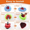 Hezane 2 Microfiber Mop Head Refills and 2 Chenille Mop