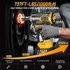 1000Nm(738ft-lbs) Cordless Impact Wrench 1/2 inch, High Torque Brushless Impact