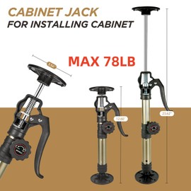 MANQO Cabinet Jack for Installing Cabinet Support Pole 3rd Hand Support System Adjustable Support Rod,Extends from 12.60 inch to 23.62 inch,Supports up to 154 lbs for Drywalls 2Pcs