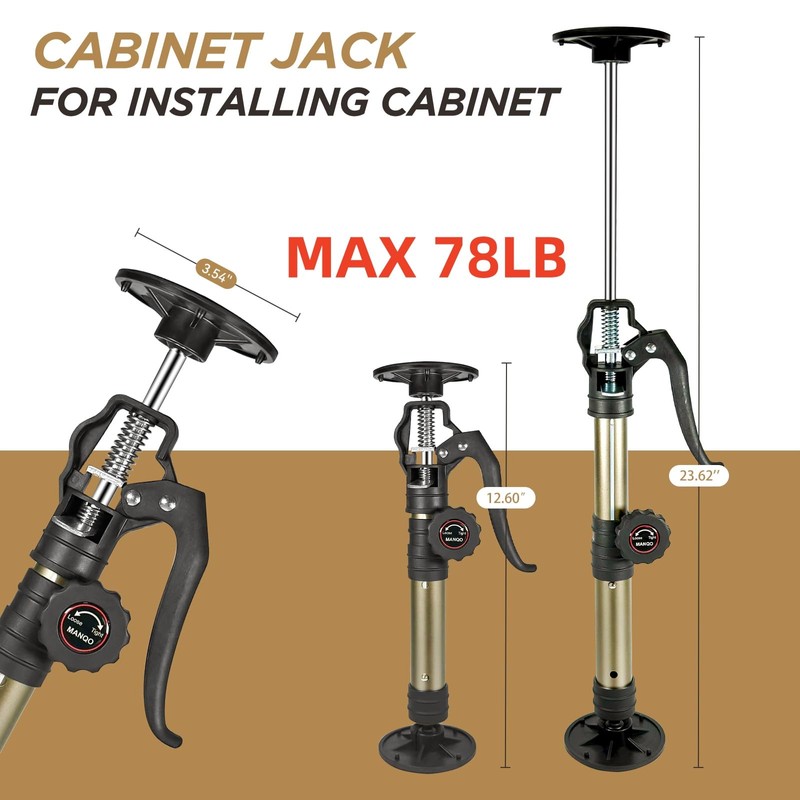 MANQO Cabinet Jack for Installing Cabinet Support Pole 3rd Hand