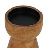 NIKKY HOME Farmhouse Wooden Candle Holders Set of 2, Rusitc