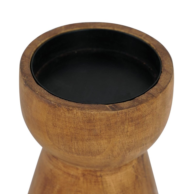 NIKKY HOME Farmhouse Wooden Candle Holders Set of 2, Rusitc