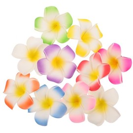 Pack of 10 7 cm Colourful Women Hawaii Flowers Hair Clip Hair Accessories for Party Beach Bridal Hair Clips