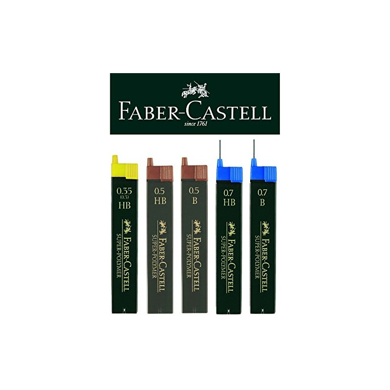 Faber-Castell 9065 - Refill Leads 0.5 mm HB, 5 Dosen,