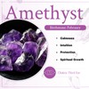 mookaitedecor Set of 4 Natural Amethyst Crystal Shower Curtain Hooks,
