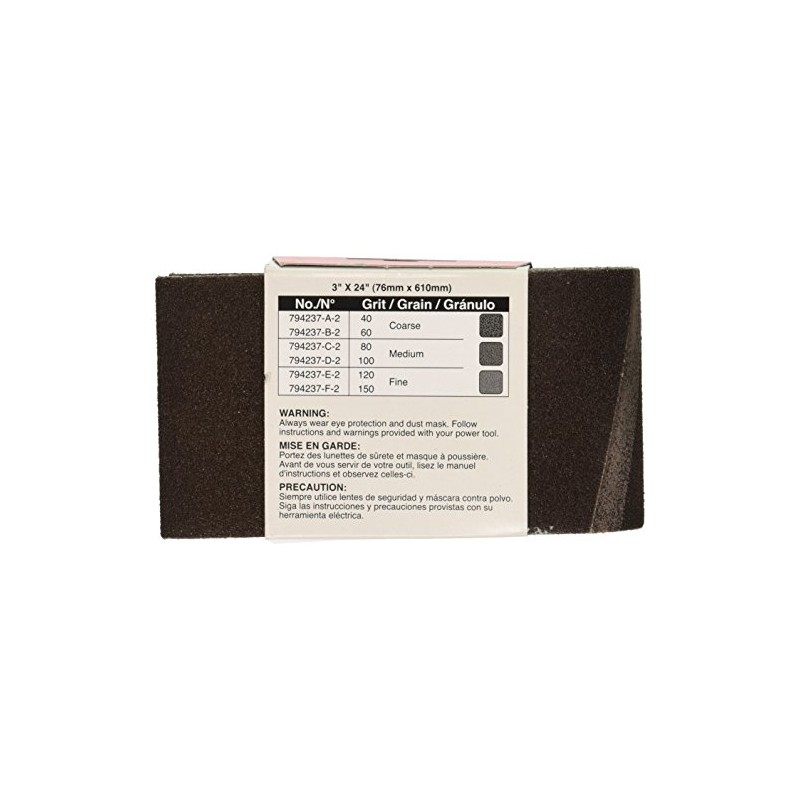 Makita 794237-D-2#100 Sanding Belt, 3-Inch by 24-Inch, 2-Pack