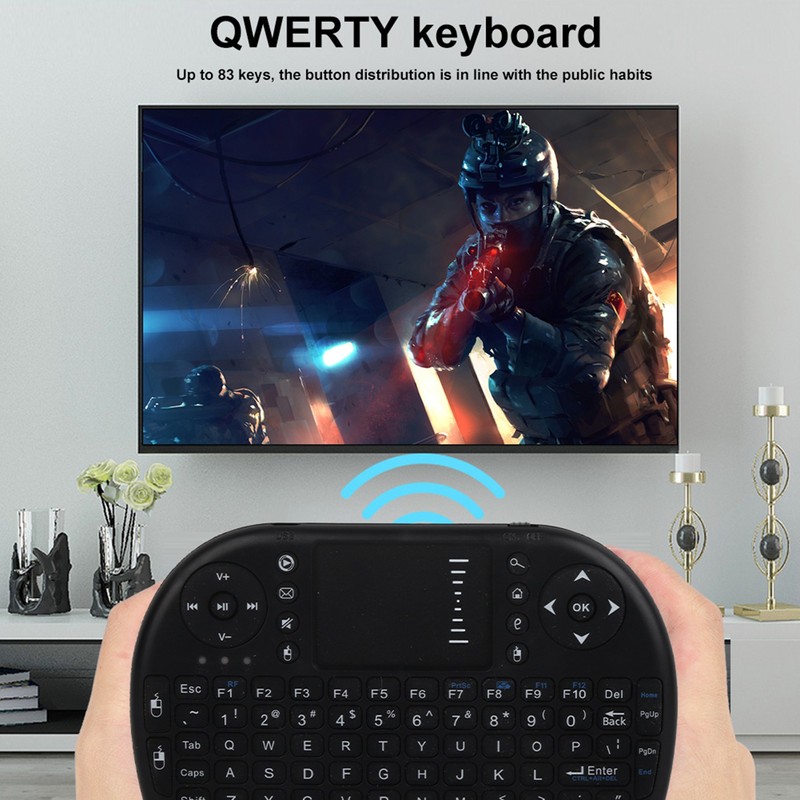 83 QWERTY Keyboard Keys 2.4GHz Wireless Mouse Remote Multifunction Mini