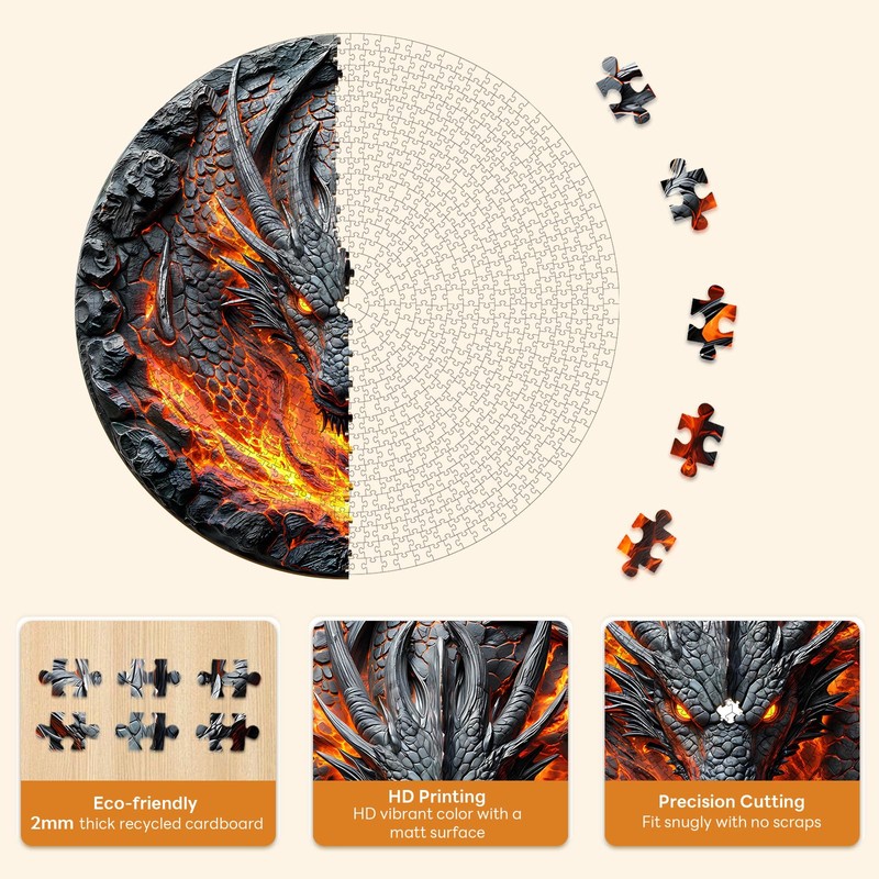 Masseruon 1000 Piece Puzzle for Adults, 26.6 * 26.6in Flame