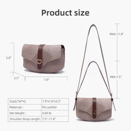 Prettyzys Shoulder Bag for Women Trendy Purse Hobo Tote Handbag Small Clutch Purse Vegan Leather With Adjustable Strap.Camel.