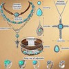 OLngMaMa Western Jewelry for Women - Boho Turquoise Jewelry Set