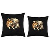 Japanese Shiba Inu Golden Retriever Throw Pillow