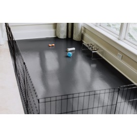 G-Floor for Pets Ceramic Texture Protective Vinyl Floor Covering for Hardwood, Concrete, and Low-Pile Carpet - 5ft x 10ft Slate Grey