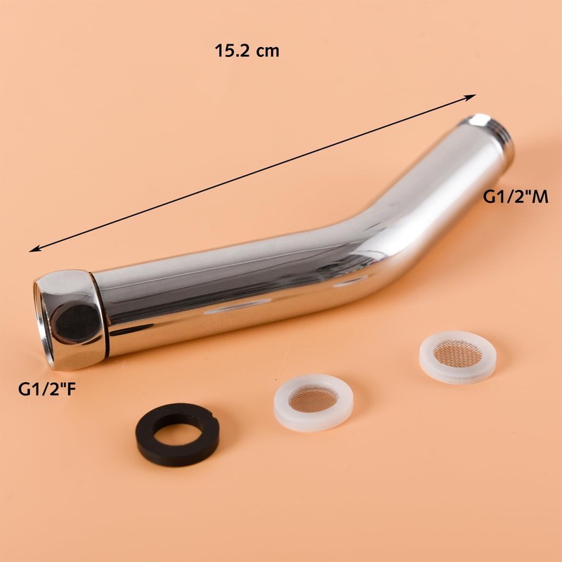 Stainless Steel Curved Forward Universal Handheld Shower Replacement Shower Extension
