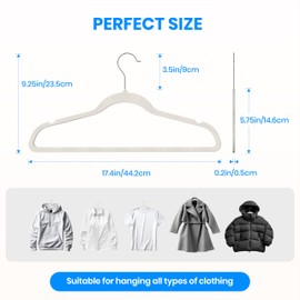 Simple Deluxe Velvet Hangers 30 Pack, Non-Slip Clothes Hangers with Shoulder Notches, 360° Swivel Hooks, Heavy Duty Coat Suit Hangers for Closet Space Saving, White