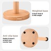 Paper Towel Holder, Wooden Kitchen Roll Stand (Black Ball)