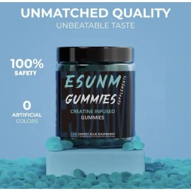 Creatina En Gomitas Gummies Bite Baja En Calorias 30 Srv Sabor Blue Raspberry