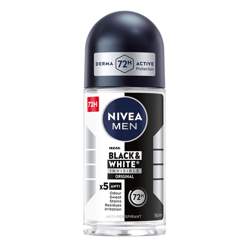 NIVEA MEN Black&White 72 H Invisible Original Antiperspirant in Ball