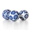 Prodbuy Set of 3 Small Deco Balls Blue & White