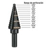 Truper BES-12, Broca escalonada óxido negro 12 escalones 3/16" a
