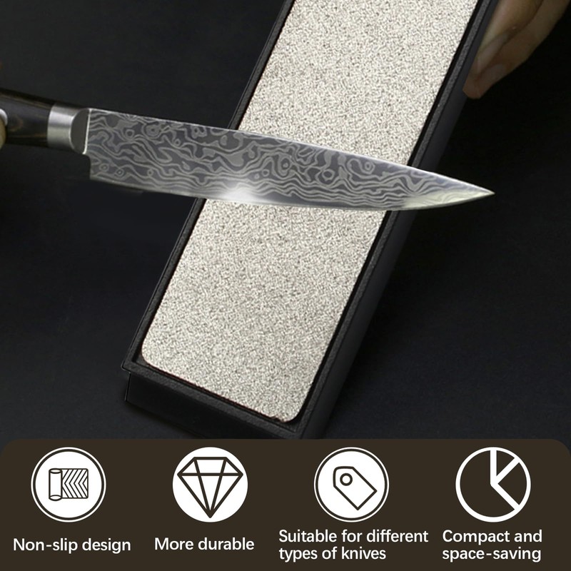 Jiozermi 6 Pcs Diamond Knife Sharpening Stones, Knife Sharpener Fixed-Angle