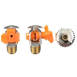 Fire Sprinkler Head Quick Response Upright Spray - FM Approved & UL Listed 1/2" NPT 155℉(68℃) K=5.6 (K80/metric) Quick Response for Automatic Fire Sprinkler System (6, Chorme)