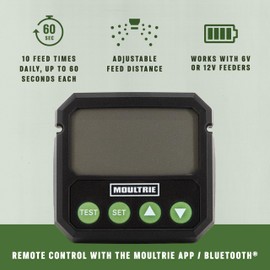 Moultrie Universal Digital Timer III - Deer Feeder Timer - Digital Timer System with 10 Daily Feed Times - Moultrie Connect Bluetooth
