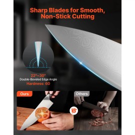 6-Piece Professional Kitchen Cutlery Set High Carbon Stainless Steel Ergonomic Crack-Resistant Kitchen Knife Set SharpnessDefault: Default