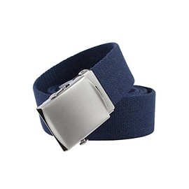 YEHMAN Unisex Canvas Belt Military Design, Adjustable Length 120 cm, Width 3.5 cm, navy