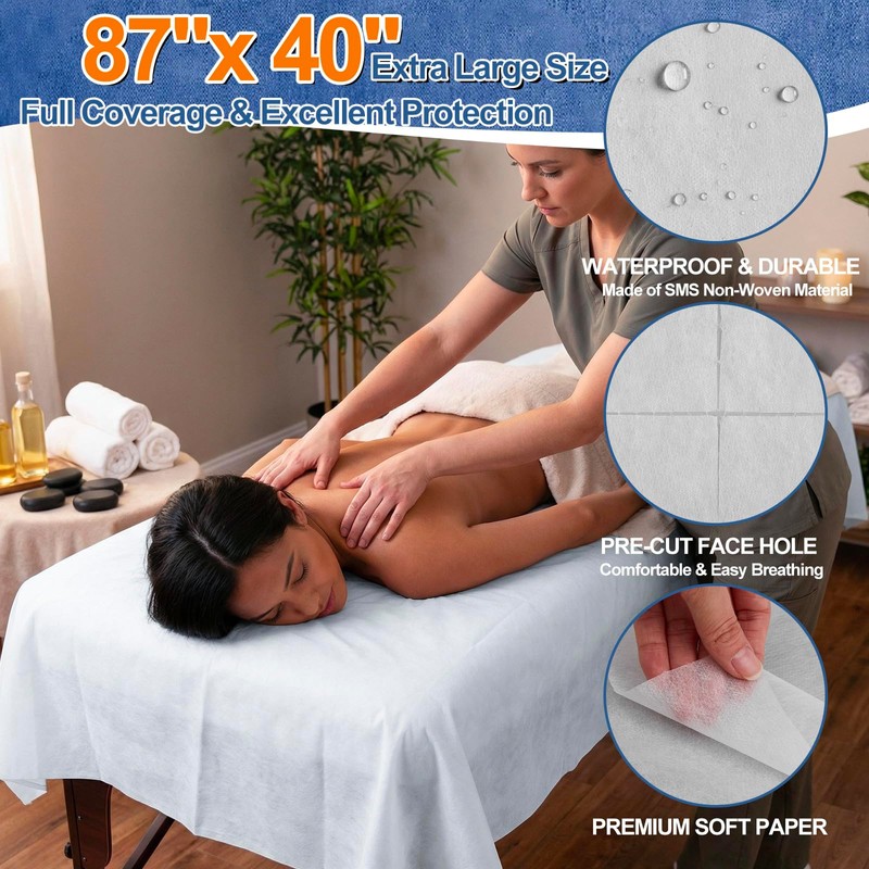 SmoothNovelty 1 Roll Extra Large Disposable Massage Table Sheets 87"