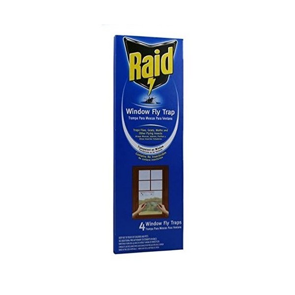 Raid Window Fly Trap, 4 Count (Pack of 3)