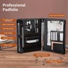 Geslun Vegan Leather Portfolio 3 Ring Binder with Clipboard, Hidden