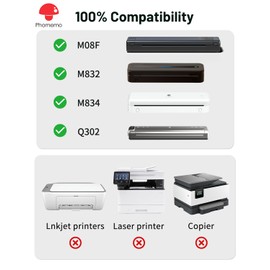 Phomemo M08F A4 Duplex Thermal Paper Compatible with Phomemo M08F M08D M832 M832D M833 M834 Q302 Mobile Printer and Other A4 Thermal Printers, 210 x 297 mm M08F Printer Paper, 100 Sheets