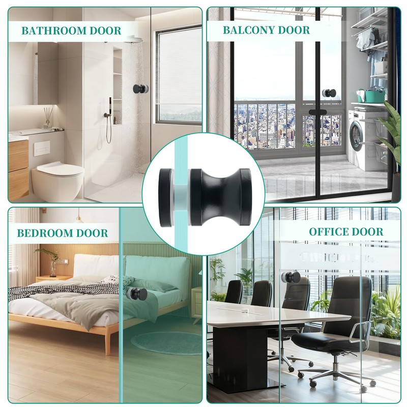 Alise Shower Glass Door Handle,Sliding Shower Doors Knob,One Sided Pull