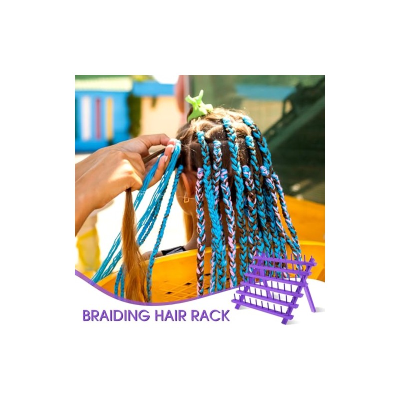 Juexica 19 Pieces Braiding Hair Rack Braid Hair Extension Tools