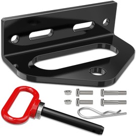 Nilight Universal Heavy Duty Zero Turn Mower Trailer Hitch Kit Strong Neodymium Magnetic Pin with 4 Bolts 1/2'' R-Clip Combo Pack Red & Black 6mm Thick