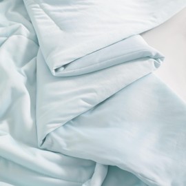 FLXXIE Cooling Comforter Twin Size, Cooling Blanket, Japanese Double-Sided Cold Tech Fabric, Q-Max 0.45,Duvet Insert, Gifts for Women, Men, 68x90 Inches, Aqua