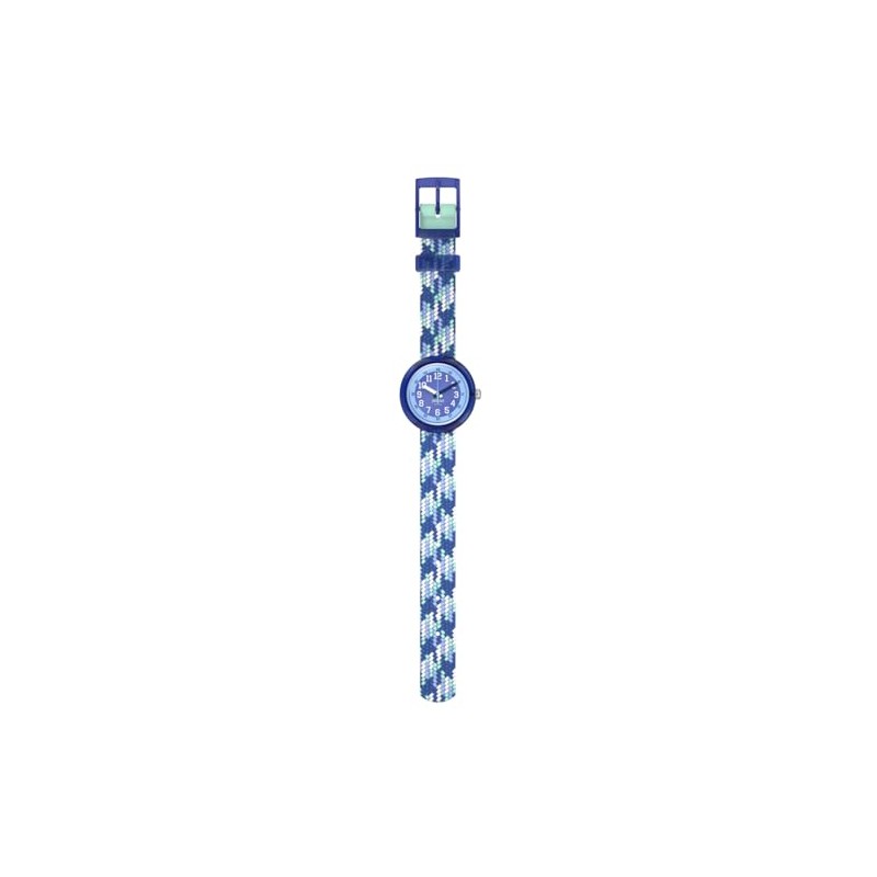 Swatch Frick Flack BRAID IN BLUE FPNP169 Boys Watch, blue